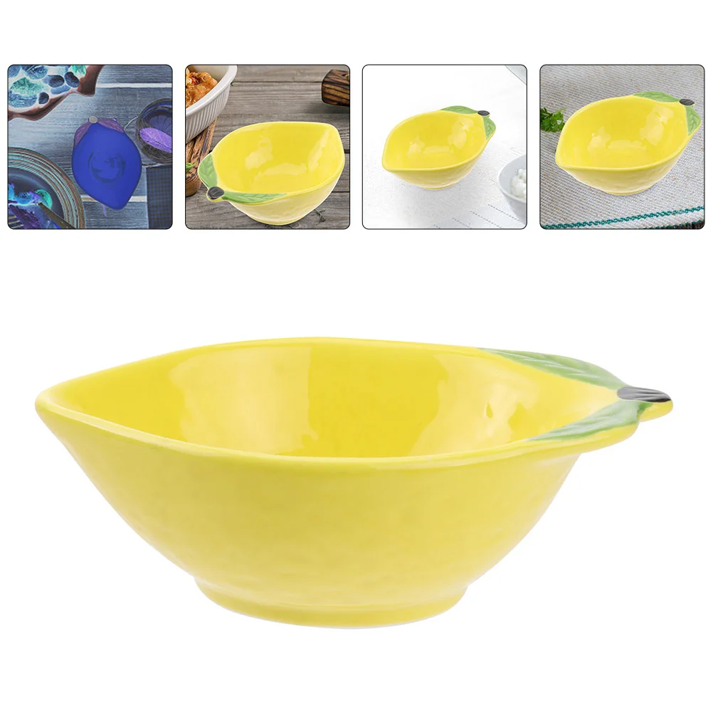 

Bowl Sauce Soy Bowls Dish Dipping Salad Ceramic Pasta Lemon Candyhousehold Washable Container Accessory Restaurant Dishes Fruit