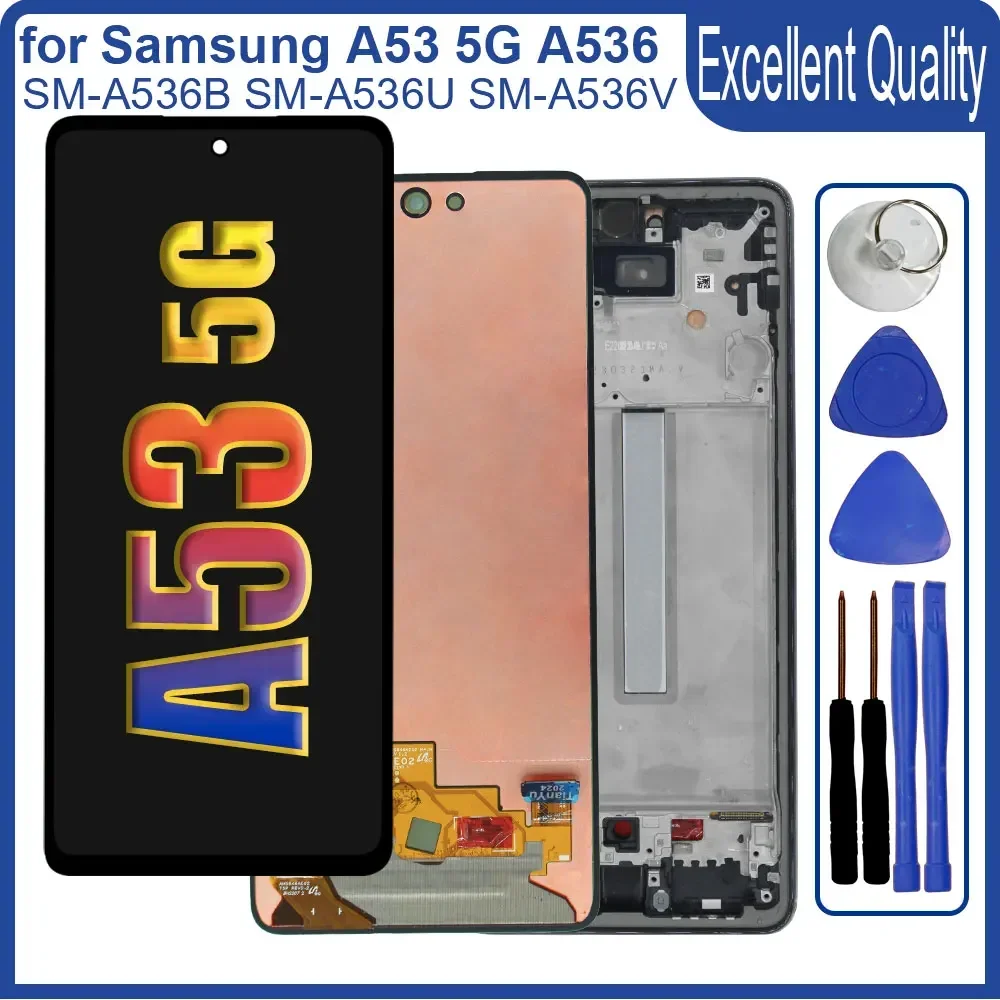 Новый AMOLED ЖК-дисплей для Samsung Galaxy A53 5G A536E дигитайзер сенсорного экрана в сборе
