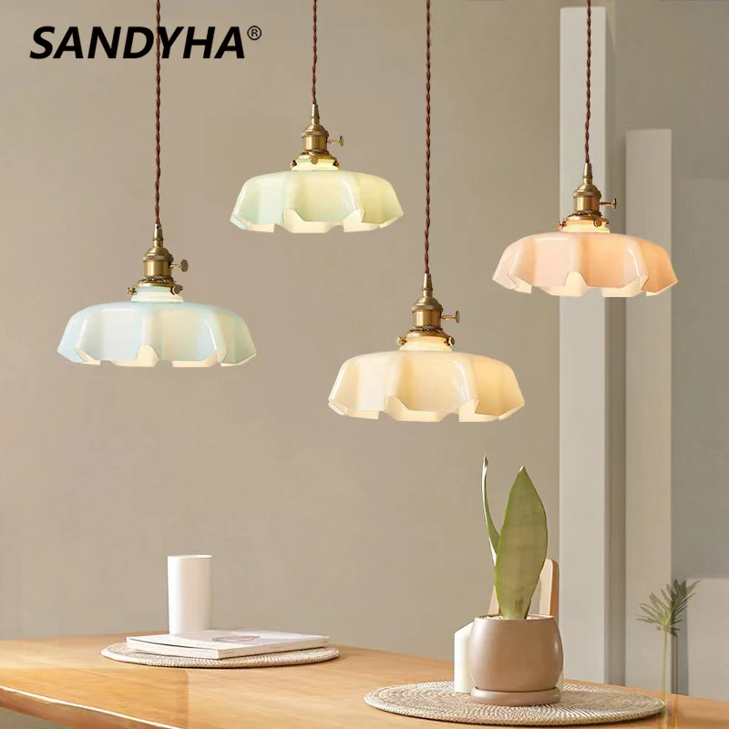 

Nordic Style Chandeliers Glass Bedside Led Hanging Lamps for Bedroom Dining Room Table Pendant Lights Lamparas Colgantes 2023