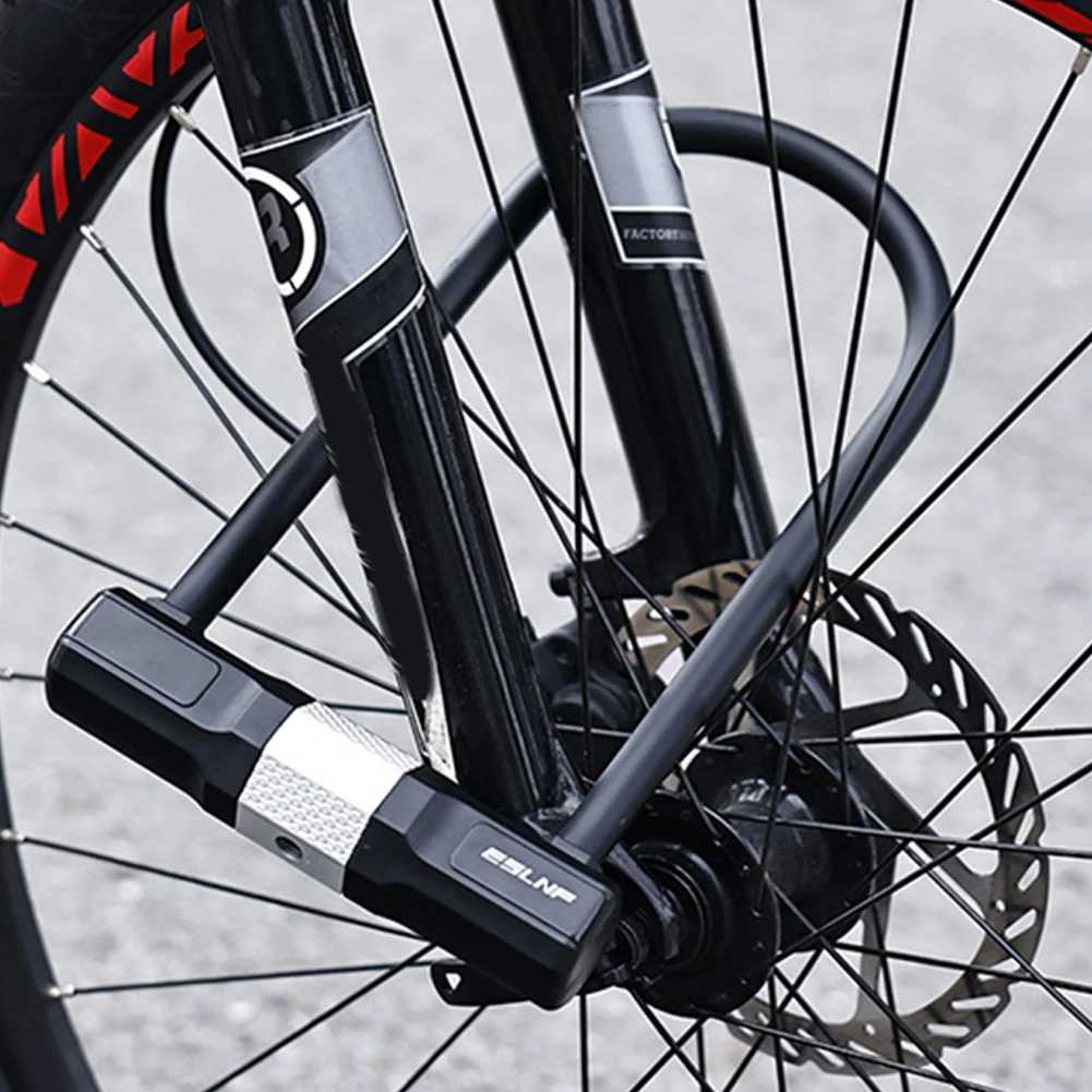 

U-образный замок, водонепроницаемый замок для мотоцикла, скутера, прочный Противоугонный замок с 2 ключами, оборудование для велоспорта на открытом воздухе