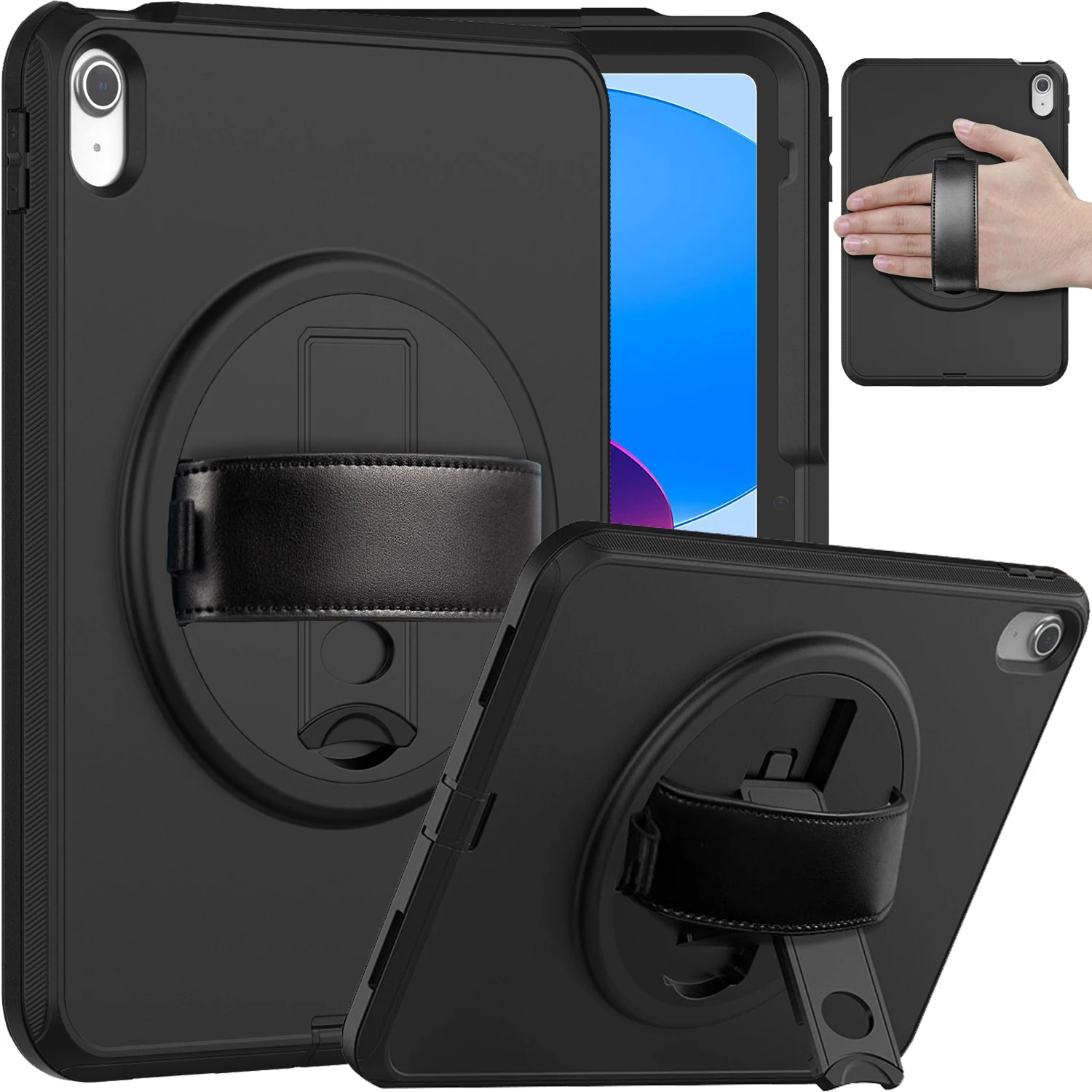 

For IPad 10th Generation Case 2022 10.9 Inch Heavy Duty Shockproof Kids Case for IPad 10th Cover with Pencil Holder Hand Strap