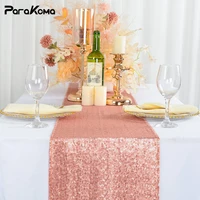 luxury sequin table runner sparkly blush pink runner for wedding party dinner reception birthday party christmas decorations