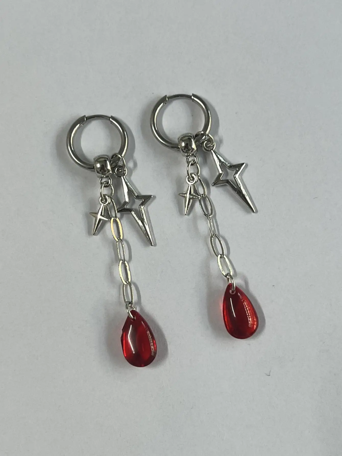 Серьги-капли вампира готические украшения ретро крест панк Северная звезда