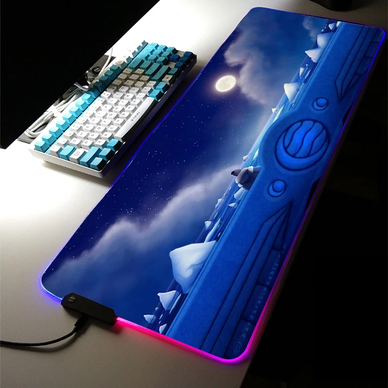 

Chinese Style RGB LED Light Gaming Accessories Led 40*90CM Koi Fish Large MousePad XXL Room Carpet Mechanical Keyboard Desk Mat