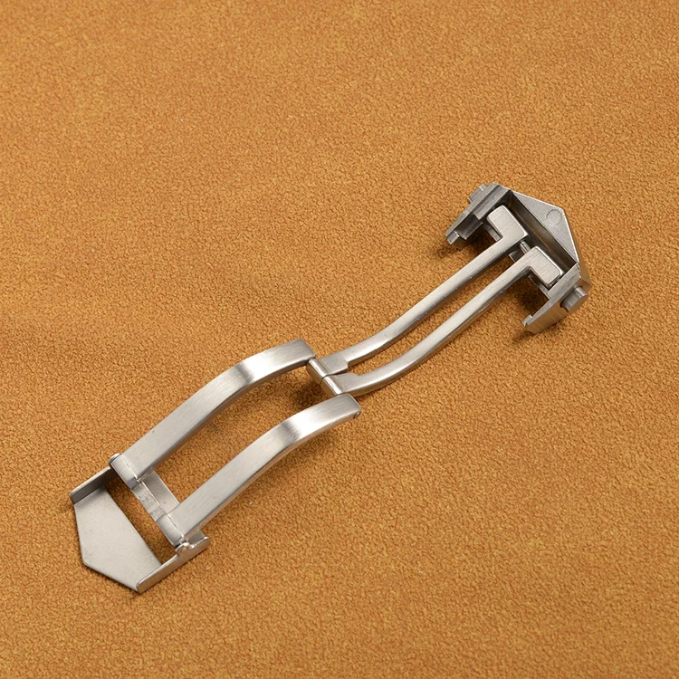 18mm Silver Stainless Steel Watch Band Buckle Deployment Clasp For TAG HEUER Rubber Leather Strap Belt CARRERA Clasp