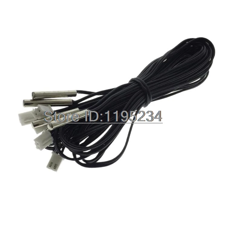 10K B Value3950 цилиндрический водонепроницаемый термозонд 5x25 мм NTC термистор длиной 4 м