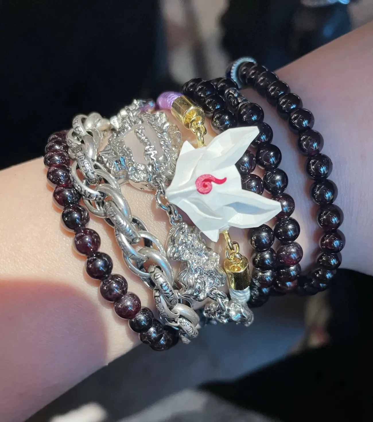 Браслет в этническом стиле с трехмерной фотографией и изображением лисы девятью