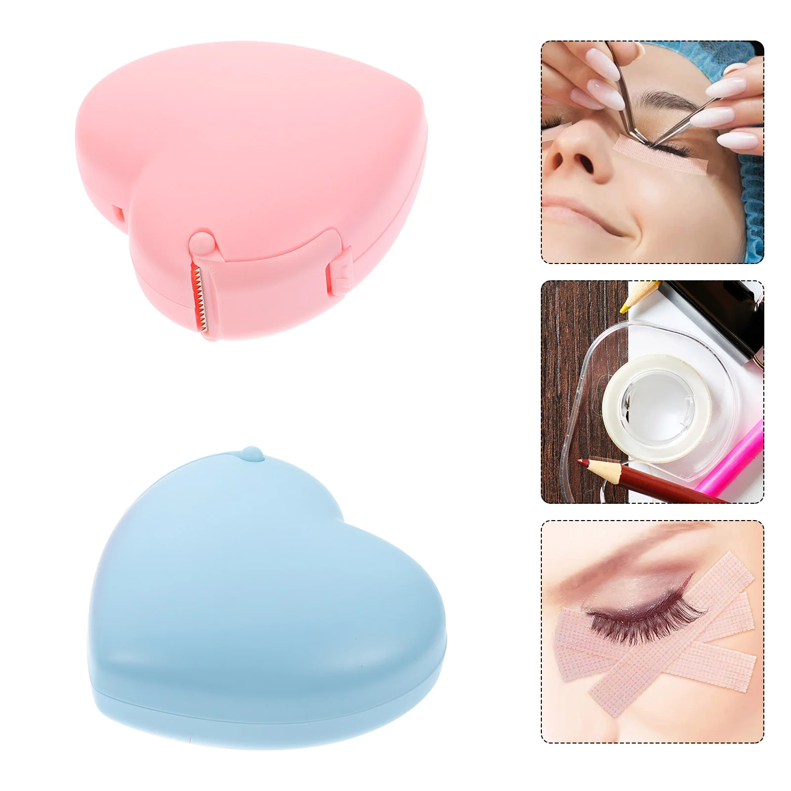 

2pcs Portable Multi-use Tape Divider Eyelash Tape Dispenser Tape Holder Eyelash Tape Cutter