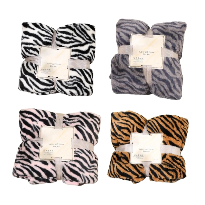 

Striped Pattern Floral Blankets Polyester Material for Bedroom Sofa Bed