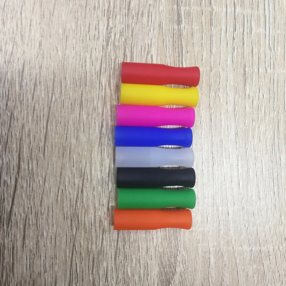 

Straws Straw Silicone Tips Steel Stainless Cover Metal Drinking Covers Tip Head Reusable Hood Caps Silicon Color Multicolor