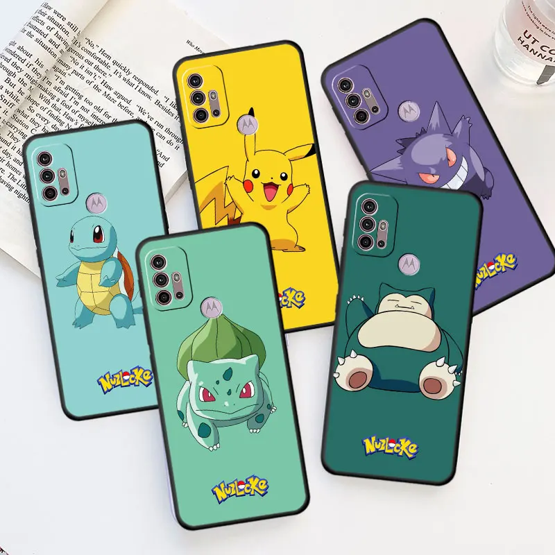 

Cute Duck Bulbasaur Case for Motorola Moto G30 G60 G8 G9 Play Power One Fusion Edge 20 30 Pro G50 G200 G22 G31 Black Cover