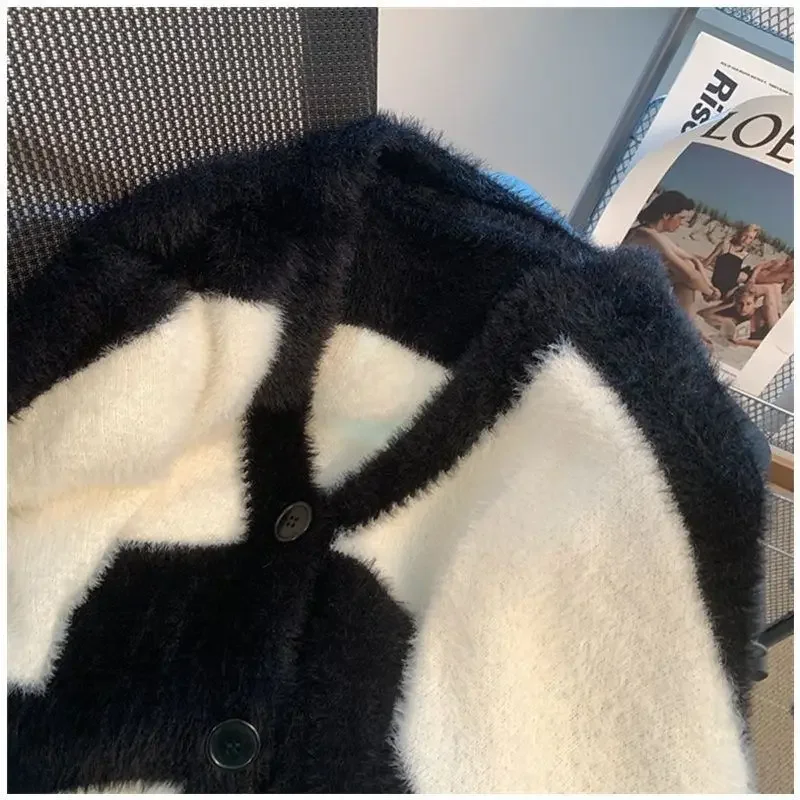 Водонепроницаемый женский кардиган в стиле Idle топ с v-образным вырезом мягкие