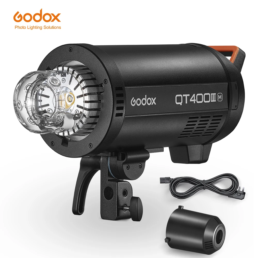 

Godox QT400III 400W GN65 1/8000s High Speed Sync Studio Flash Strobe Light Built In 2.4G Wirless System + 40W LED Modeling Bulb