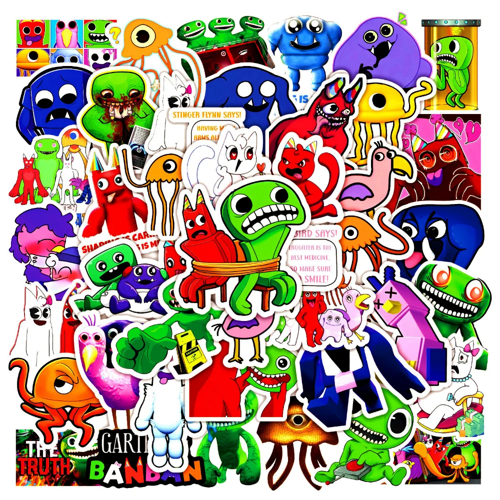 

Cartoon Anime Game Garten of Banban Stickers Waterproof Skateboard Guitar Suitcase Laptop Graffiti Sticker for Kids Toys Gifts