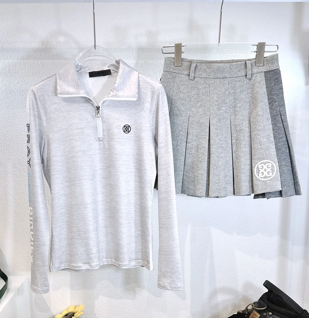 

Women's Golf Shirts Half Zipper Long Sleeves