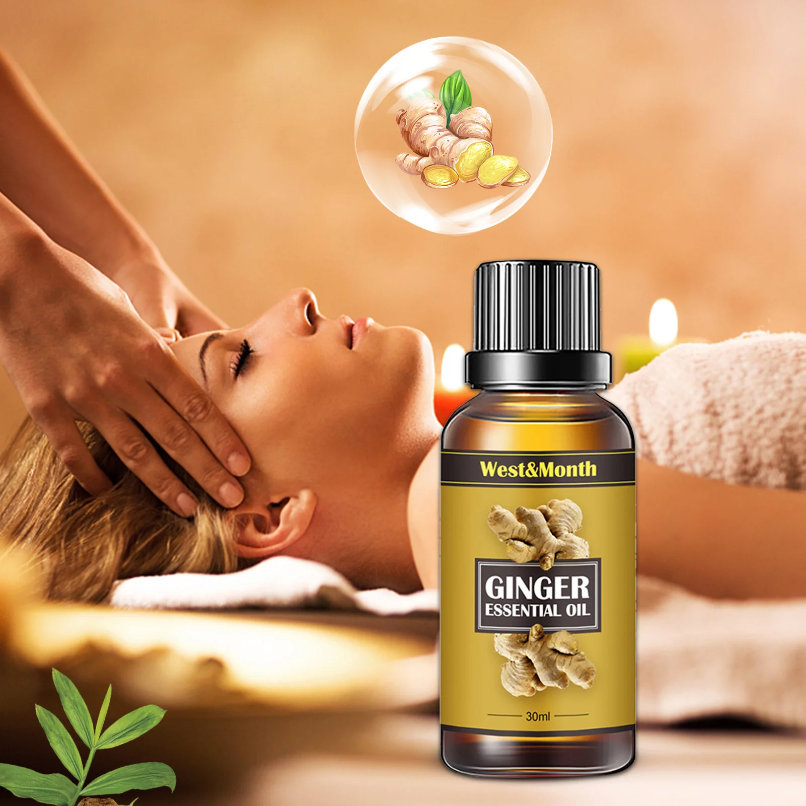 

Massage Ginger Oil 100 Pure Natural Lymphatic Drainage Ginger Oil Sore Muscle Ginger Massage Oil SPA Massage Oils Body Oil