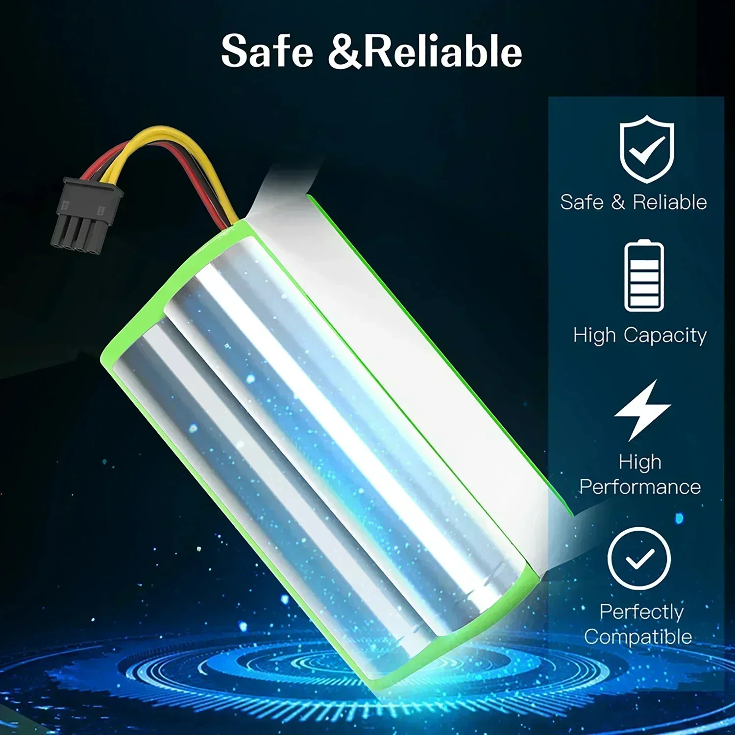 Литий-ионный аккумулятор 2024 14 4 В 12800 мАч 18650 для пылесоса Cecotec Conga 1290 1390 1490 Genio Deluxe 370