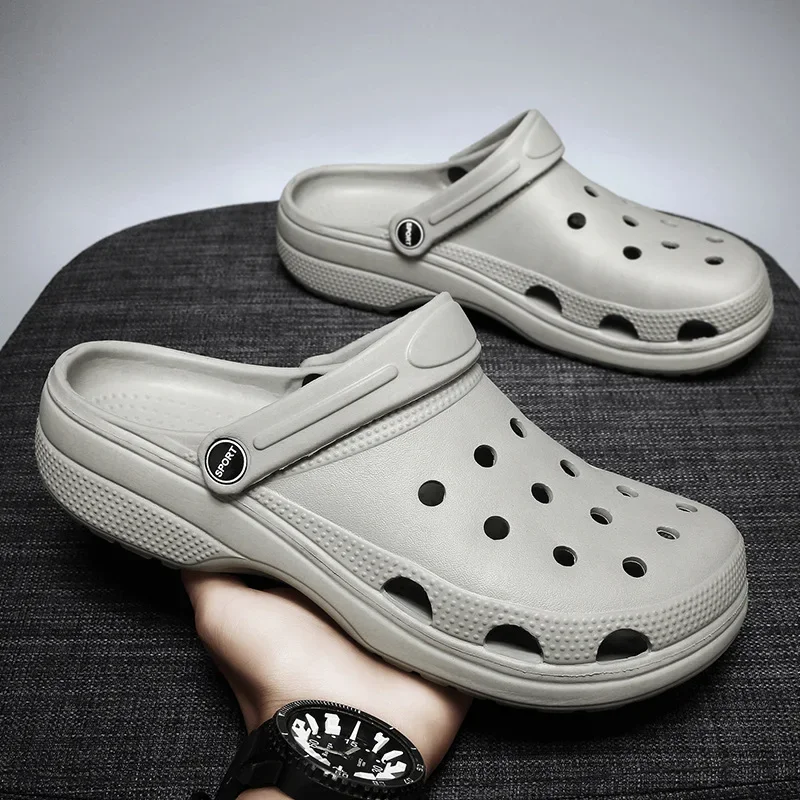 

Сандалии Croc большого размера для мужчин и женщин, Повседневная пляжная обувь, шлепанцы для сада, для пар