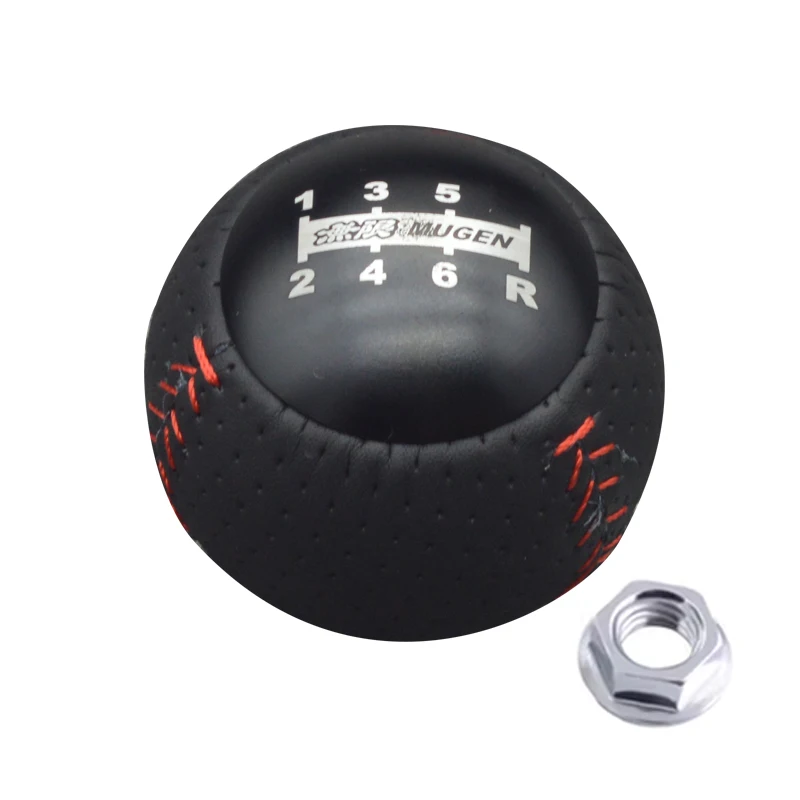 Алюминий + кожаная ручка переключения передач JDM в форме шара 5/6 скоростей M10 * 1,5 для Honda Fit Civic City FD2 FN2 EP3 TYPE R DC2 DC5 AP2