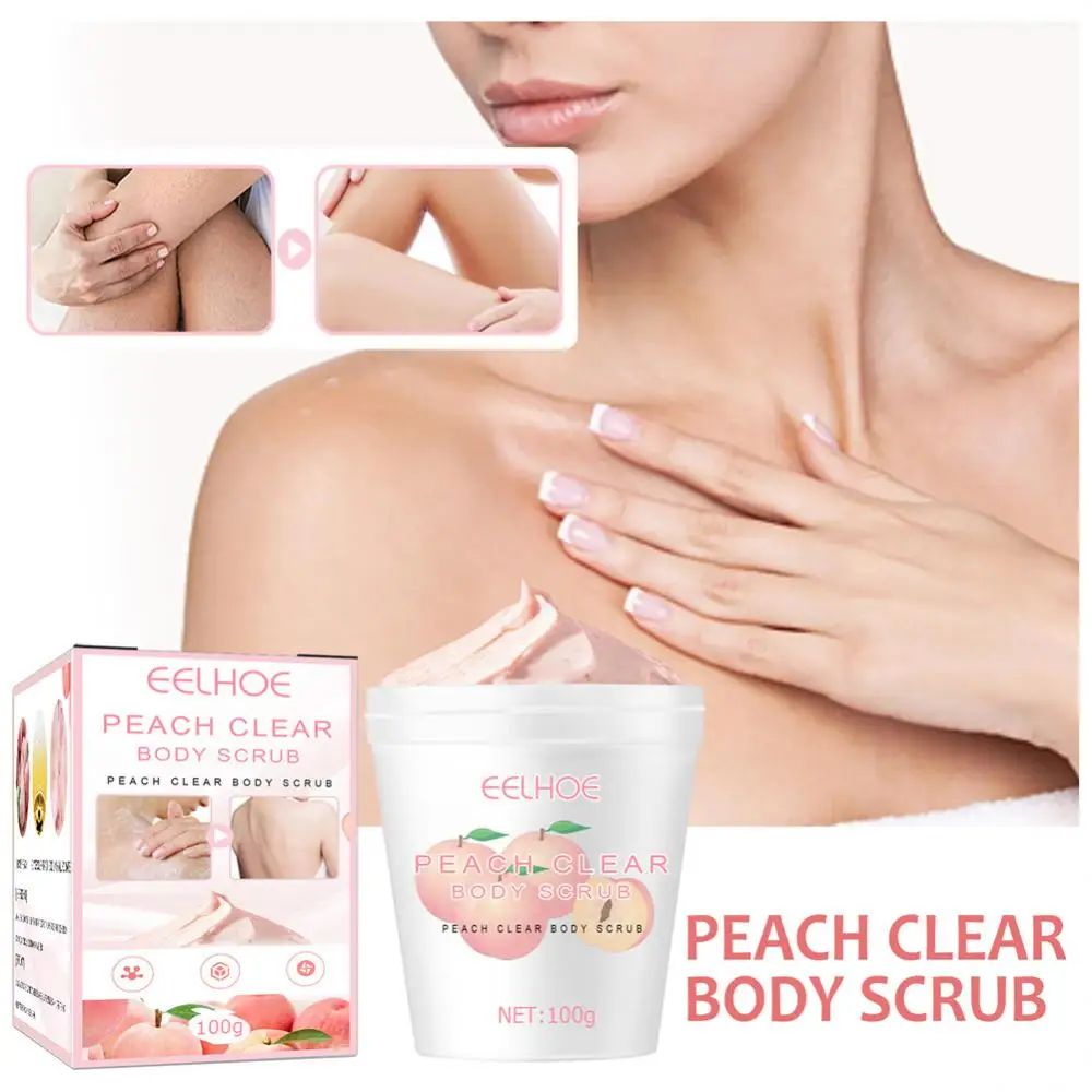 

Honey Peach Body Scrub Cream Deep Cleansing Moisturizing Whitening Nourishing Exfoliating Smooth Skin Brightening Body Care 100g