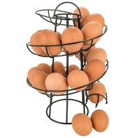 iron spiral egg holder kitchen creative egg rack multifunctional spiraling dispenser rack storage organizer dispenser keeper