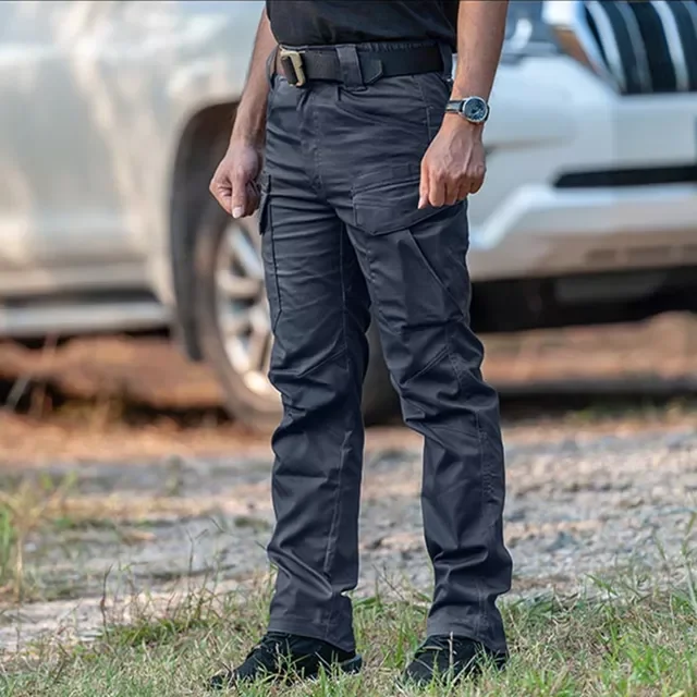 Trousers Male Waterproof Combat SWAT  Work Mens Military Pants Pants Men IX11 Cotton Multi-pocket Elasticity Cargo