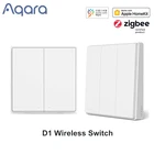 Настенный выключатель Aqara Smart D1, беспроводной, 123 кнопки, приложение, голосовое управление, защита от перегрева, выключатель света, работа с приложением Mi Home, новинка