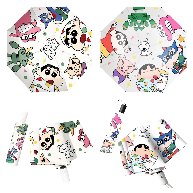 Новый маленький двухцелевой Зонт Bandai Crayon UPF50 + летний виниловый солнцезащитный