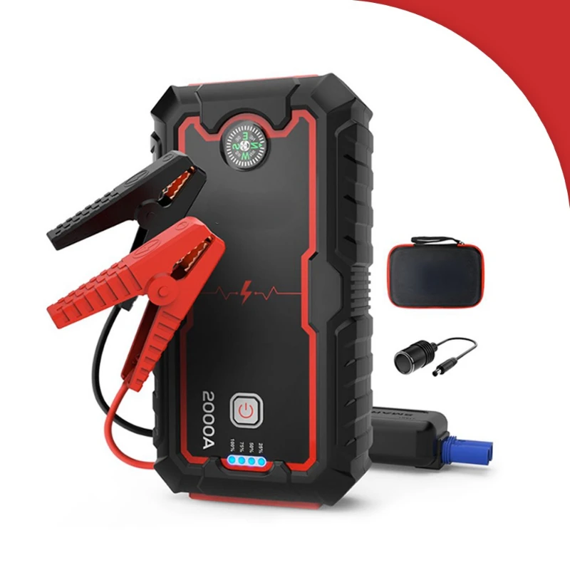 

12V Car Jump Starter 22000mAh Power Bank Vehicle Booster Starting Device Emergency Tool 2000A Jump Start Gasoline Diesel