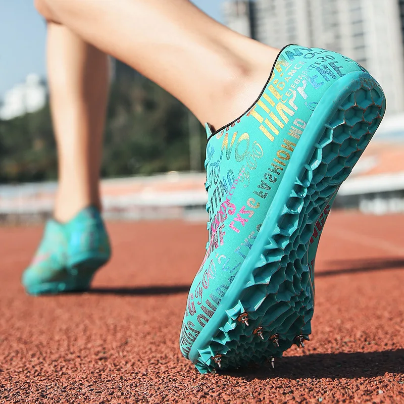 Unisex Track and Field Professional Sprint Spike Shoes Men and Women Long-distance Running and Long Jump Shoes Training Shoes