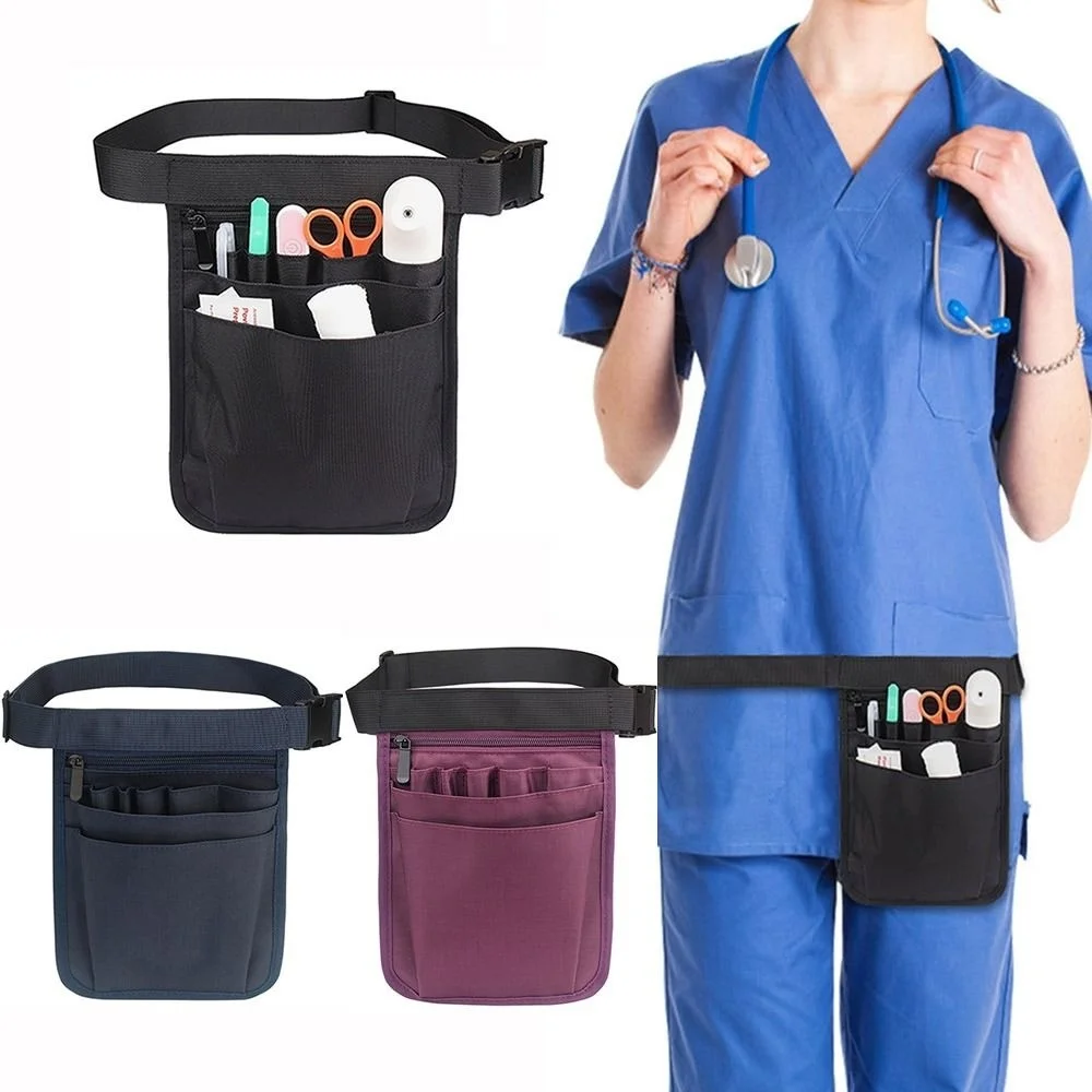 

New Nylon Waist Bag Shoulder Pouch Case Nurse Organizer Fanny Pack Belt Extra Pocket Belt Extra Pocket Bags Accessories Tool