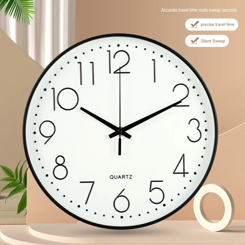 

8 Inch Nordic Wall Clock Dinning Restaurant Cafe Decorative Wall Clock Clear Face Silent Non-Ticking Living Room Decoration