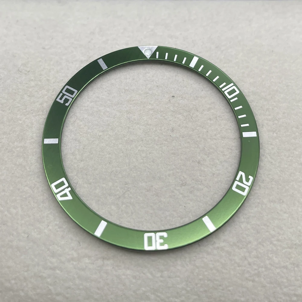 Flat 38mm Green Blue White Silver Alloy Watch Bezel Insert for Seiko Turtle/Tuna Case SKX007/009 Ring Watch Parts NH35A NH36A