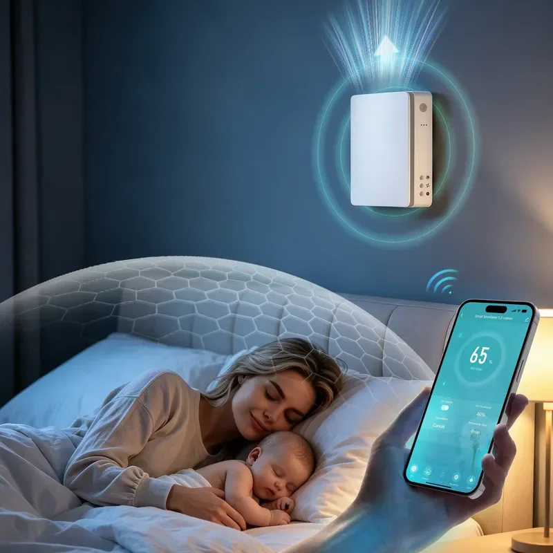 Фото Умный очиститель воздуха с Wi-Fi и HEPA-фильтром для больших помещений, высокий воздушный поток 20-50 л/мин, современный европейский дизайн, для дома и... №1