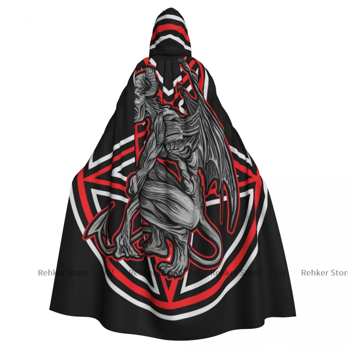 Винтажная пентаграмма демон плащ с капюшоном пальто Хэллоуин косплей костюм