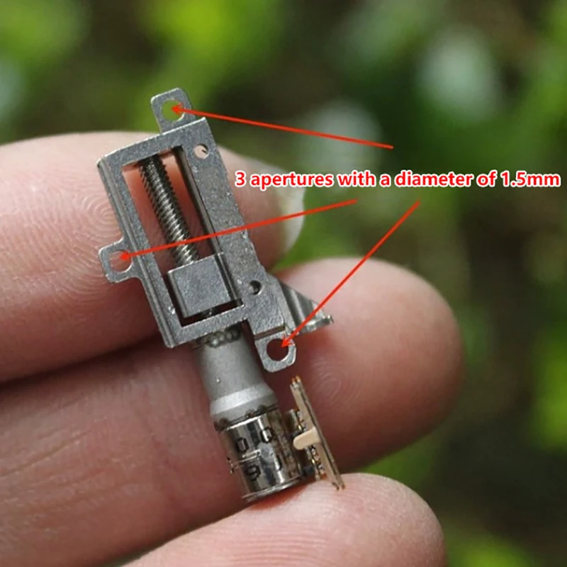 1 шт. мини-5 мм 2-фазный 4-проводной прецизионный металлический шаговый двигатель с