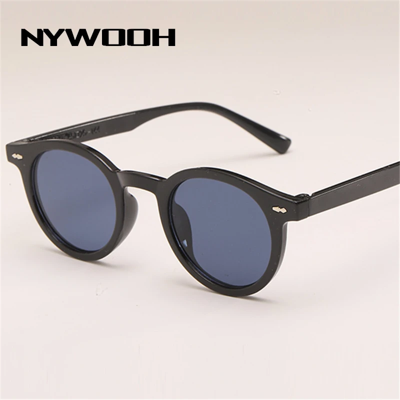 NYWOOH винтажные маленькие круглые солнцезащитные очки мужские классические
