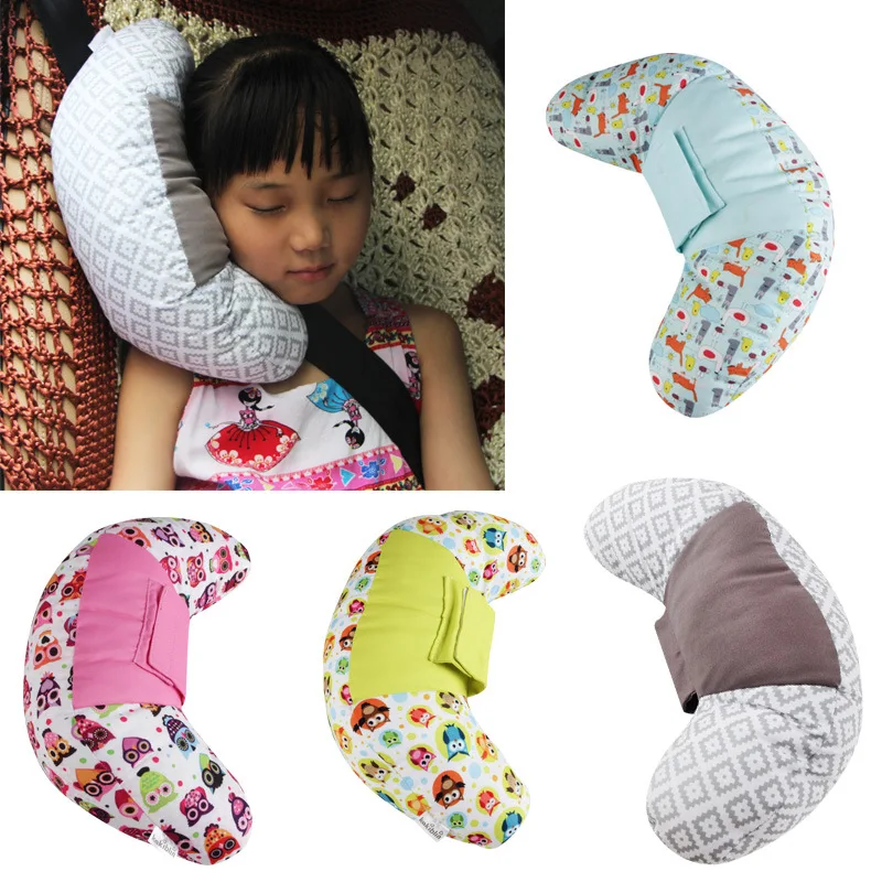 

Car Baby Seat Pillow Child Neck Cushion Moon Shape Child Head Protection Sleep Pillow on Car Side Sleeping Pillow