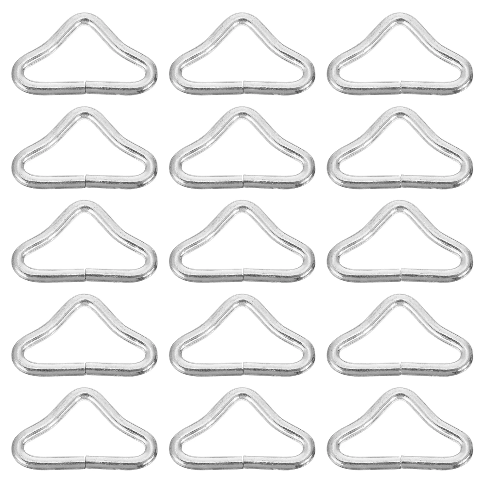 

40 PCS Trampoline Triangle Ring Heavy Duty Metal Ribbon Jumping Bed Galvanized Steel Wire Buckles Rings Child Kids