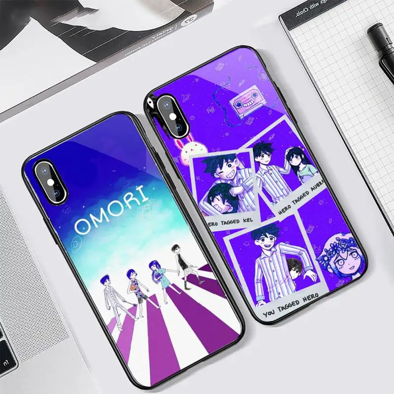 

Omori Game japan anime Phone Case Tempered glass For iphone 11 12 13 PRO MAX mini 6 7 8 plus X XS XR
