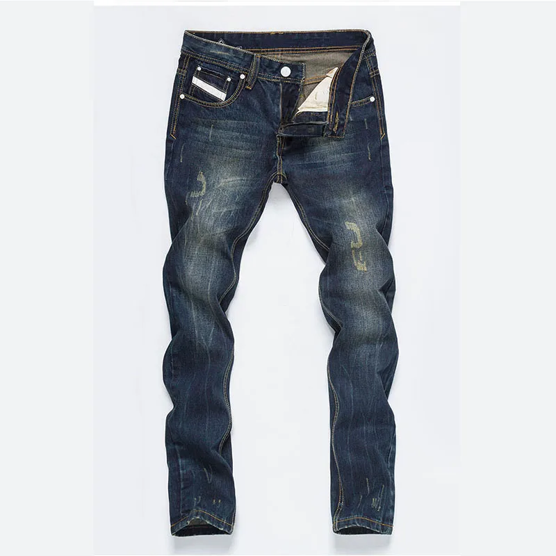 Quality Jeans Pants Denim Casual Fashion Streetwear Denim Trousers Jeans Homme Jeans for Mens Pants Mens Straight  Slim High