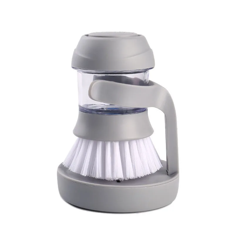 

Cepillo,Dishwashing brush, kitchen, pot, sponge, household multifunctional cleaner with liquid dispenser Produit de nettoyage