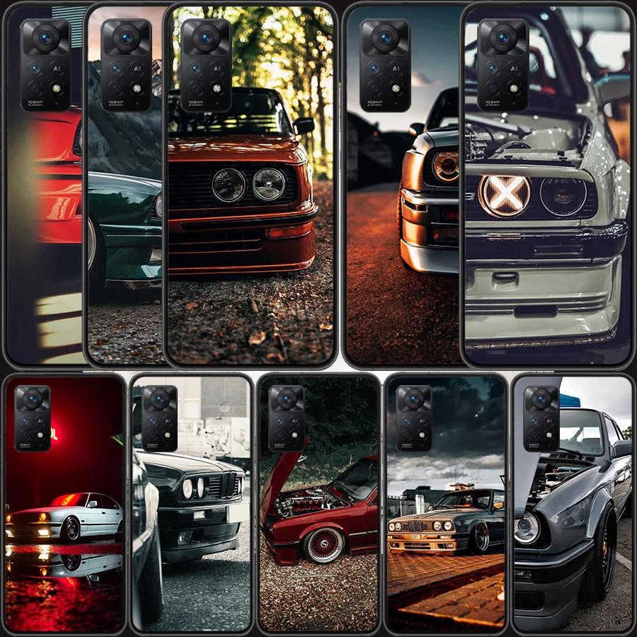 Автомобильный чехол для телефона B- Bmwes-S E30 Redmi Note 13 14 Pro 5G Plus 12 12C 10 10A 10C 9 9A 9C 9T 8 8A 7 7A K60