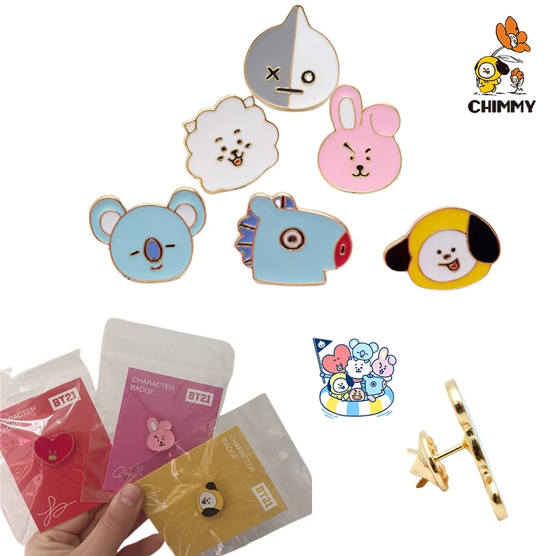 

Плюшевая кукла Bt21 брошь аниме ТАТА Rj Mang Chimmy Shooky акриловый значок Милая Kpop Y2K Девушки Одежда Аксессуары Подвеска Декор