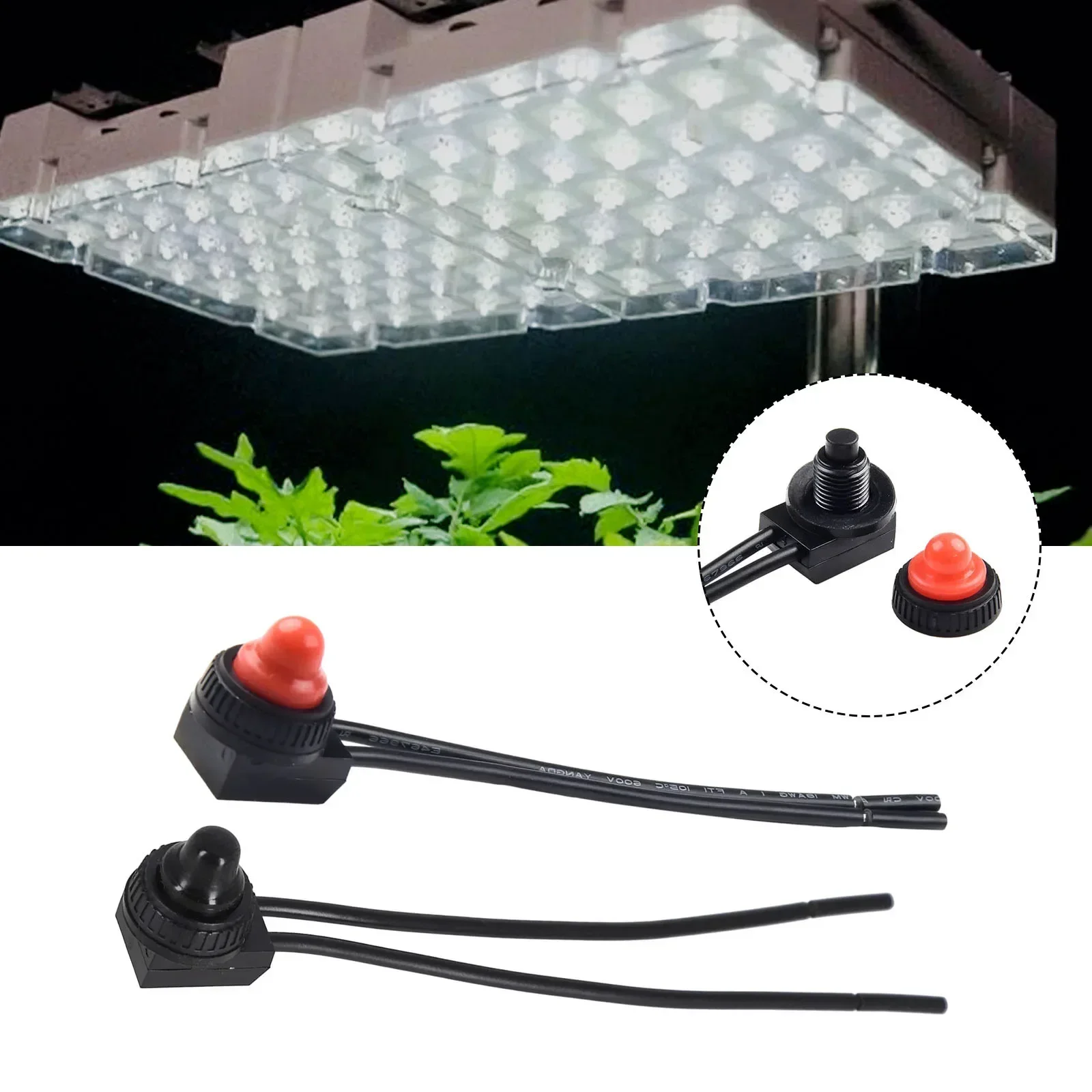 Водонепроницаемый кнопочный переключатель KP107 12 В водонепроницаемая фиксация