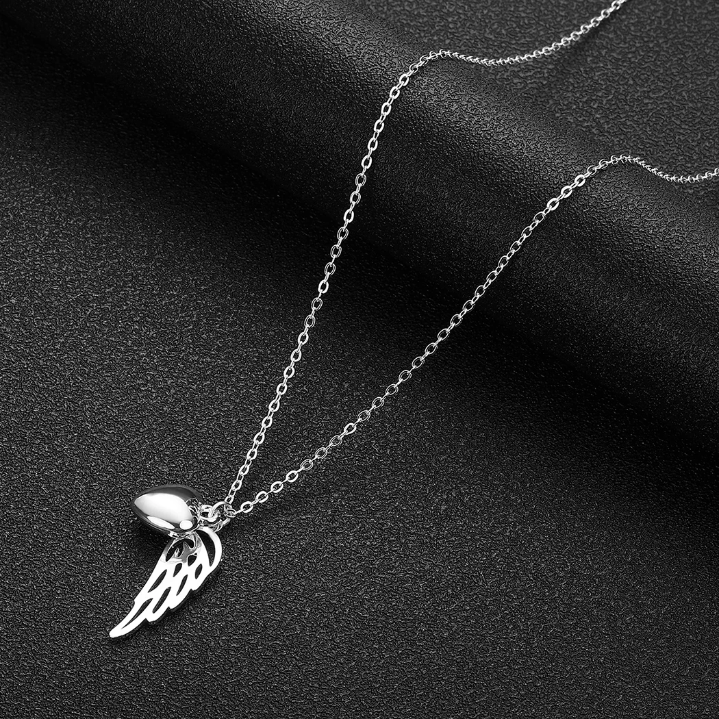 

Cxwind Stainless Steel Angel Wings Memorial Necklace, Sympathy Bereavement Gift, Memorial Jewelry Bereaved Necklace Wholesale