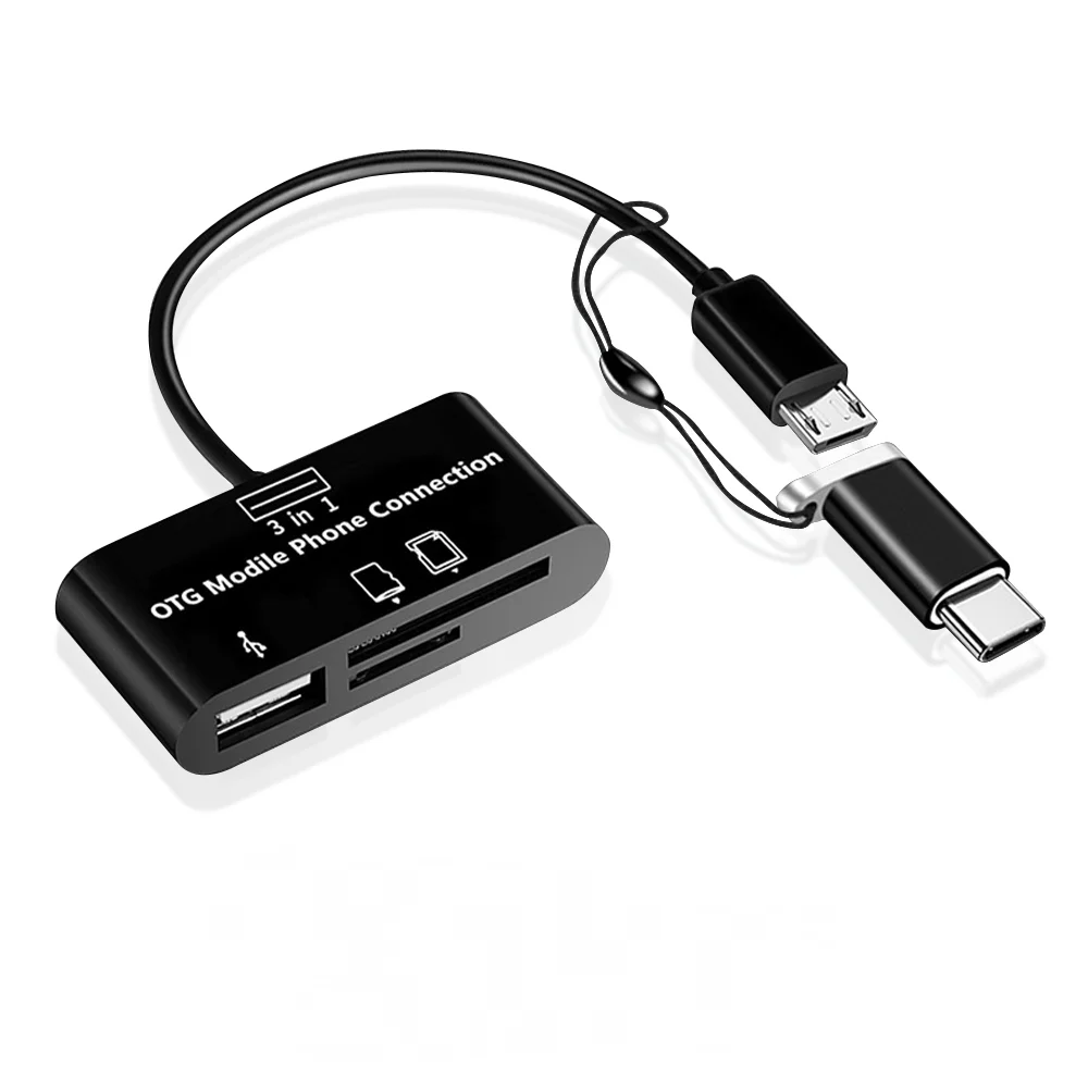 USB Type C Micro кардридер ANKNDO устройство для чтения SD-карт памяти U-диск OTG адаптер