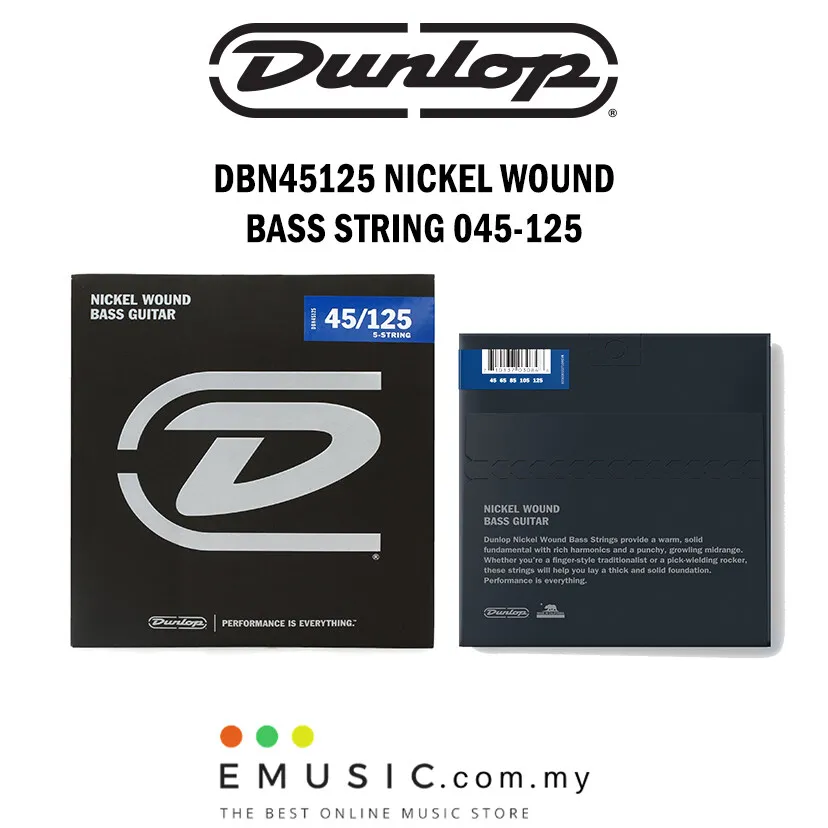 Jim Dunlop DBN45125 Nickel Wound Bass Guitar String 045-125 - 5-String