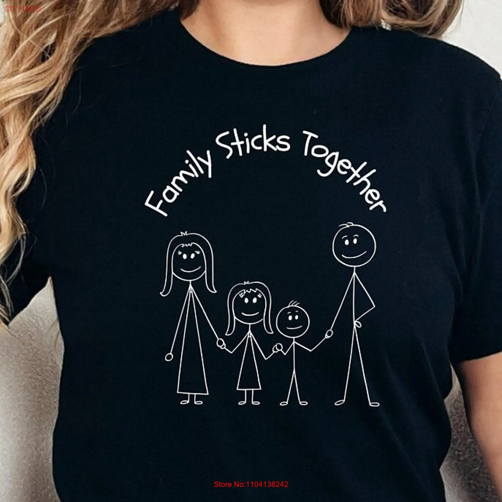 Смешная футболка с фигурками палочек для семьи взрослые юмор саркастическая
