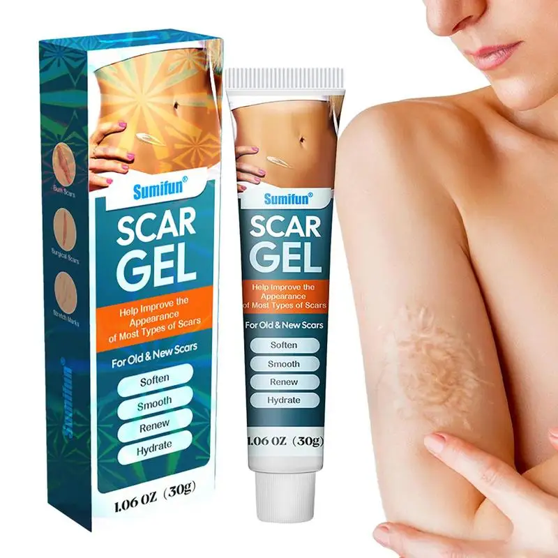 

Scar Lightening Gel Advanced Burn Scar Removal Cream For Burns Keloids Injury C-Section Stretch Marks Hypertrophic Facial Care